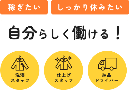 稼ぎたい しっかり休みたい 自分らしく働ける！